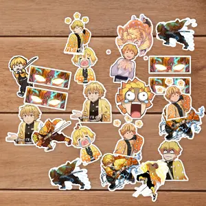 Stickers Pack 20 Pcs Slayer Vinyl Guitar Zenitsu Skateboard Aesthetic Laptop Water Luggage Bumper Bike Colorful Waterproof Car Bottle