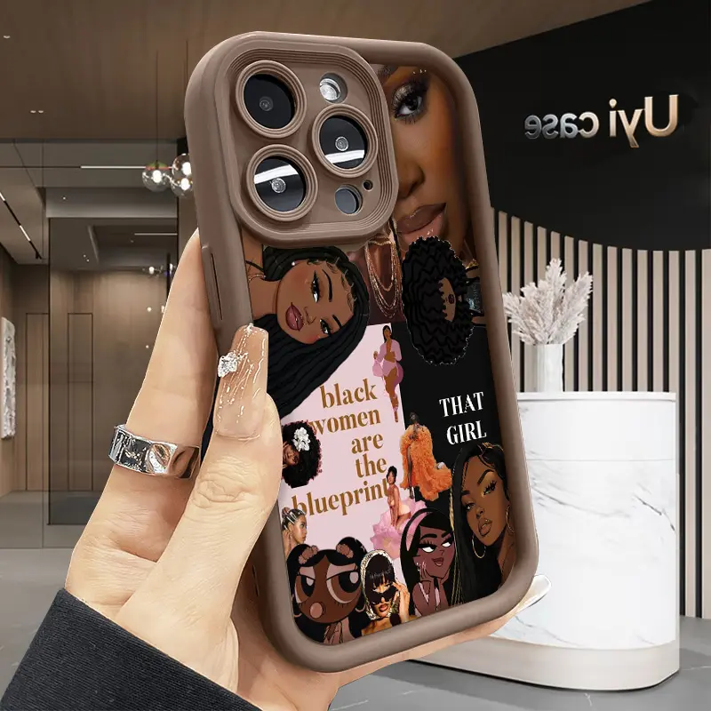Black Queen Power Durable Silicone-Resin iPhone Protective Case - Soft Scratch-Resist TPU Cushion, Anti-Drop, Shockproof Bumper Casing, Phone Accessories for iPhone 11,12 Pro Max Plus,X,XS,13,14,15,16,16e,17 Air,17 Smartphones, Gift-Ready Cover