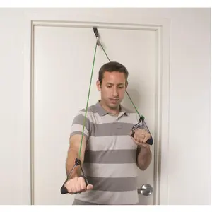 Cando  Shoulder Pulley with Exercise Tubing & Handles, Green - Medium