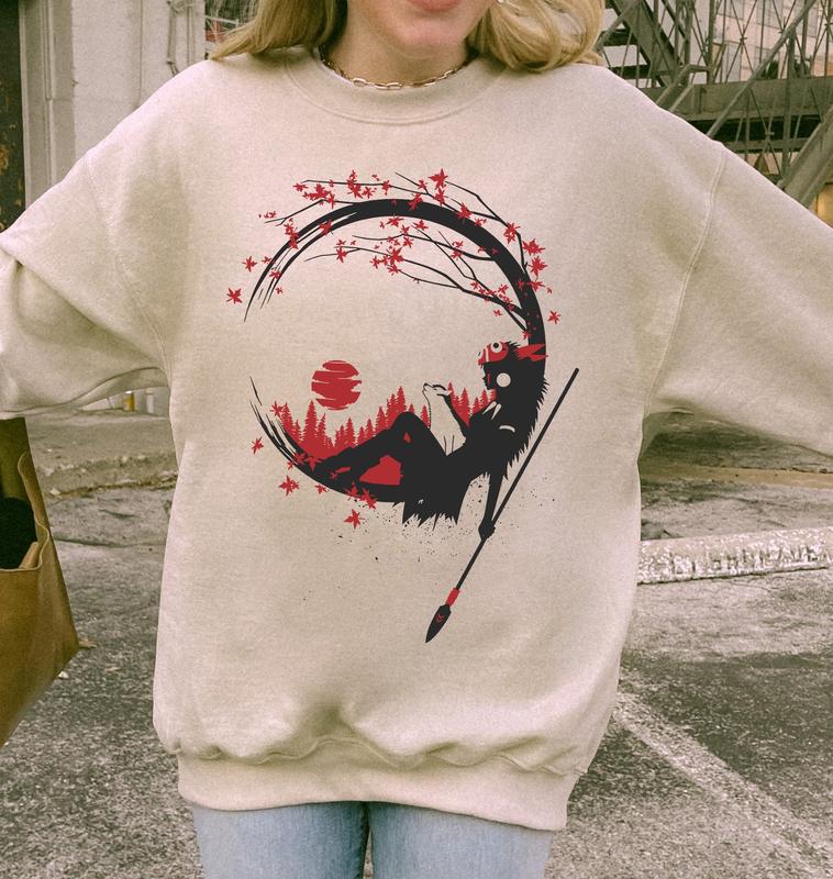 Princess Mononoke Shirt, Sweatshirt, Hoodie | Mononoke Hime Tee | Forest Spirit Shirt Kodama Tree Shirt Studio Ghibli Gift Cotton Tops