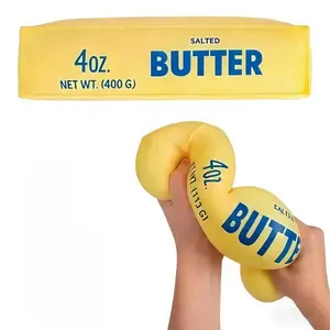 Funny Butter Squishy Stress Relief Toy - Super Soft, Slow Rising, Ideal for Squeezing to Alleviate Anxiety, Classic Novelty Toy for Hobbies