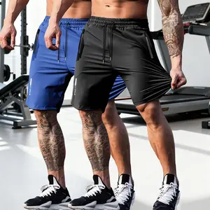 Men's Drawstring Shorts with Elastic Waistband and Tie, 2 Pack, Features Zipper Pockets, Perfect for Running and Outdoor Activities - Ideal Gift for Men football badminton basketball soft cozy fabric casual wear pant indoor sport