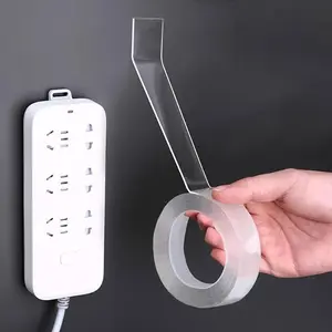 1 Piece Nano Clear Invisible Adhesive Double-sided Adhesive Tape, Double Sided Poster Tape, Multipurpose Hanging Adhesive Strip, Strong Sticky Mounting Tape