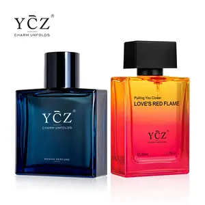 YCZ Men's Cologne 2-Piece Set Marine & Passionate Love 50ml Each Unisex Perfume Duo for All Occasions Long-Lasting Wear Cruelty-Free & Vegan Fragrance Pack Carefully Picked Scents Elegant Scent