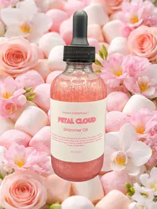 Petal Cloud Moisturizing Body Oil with Pink Pepper, Bergamot, Lily, Rose, Tea Leaves, Jasmine, Vanilla Orchid, Magnolia, Amber, Sandalwood, Patchouli, Spun Sugar, Creamy Vanilla, Marshmallow, Meringue, Musk,Tonka Bean for Radiant Skin by Karafa Essentials