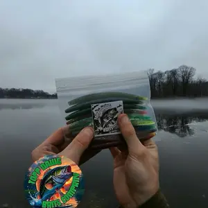Premium Blend- Core Shot 2-for-1 Multicolor Mystery Bundle WITH CRAW SAUCE – 5.25” Handmade Worms by Topp Dawg Baits