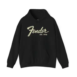 Fender Est 1946 Hoodie - Music Lovers Graphic Sweatshirt