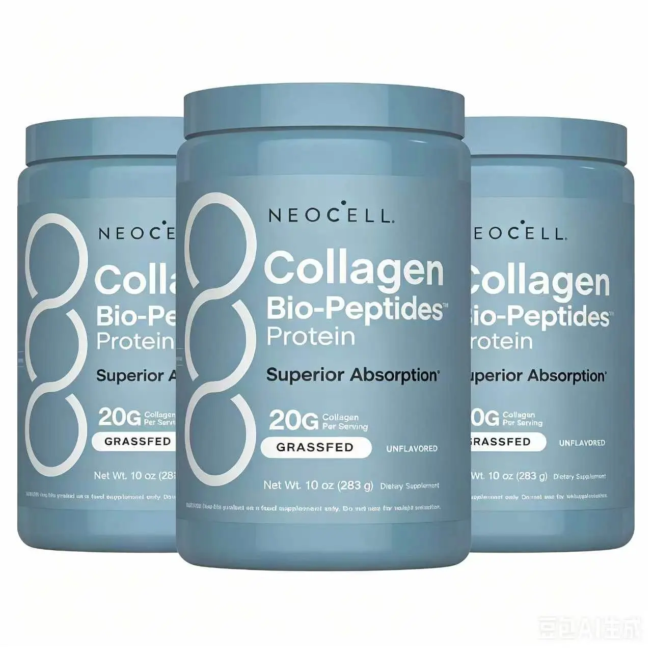 NeoCell Multi Collagen Bio-Peptides Powder 22oz, 10 Kinds Hydrolyzed Collagen Peptides with Hyaluronic Acid & Vitamin C, Anti-Aging Beauty Powder for Skin, Hair, Nails & Joint Health