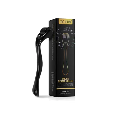 Sefudun Gentle 0.25mm Beauty Roller - 540 Steel Needle Microneedle Dermaroller, Easy-to-Clean & Reusable Long-Lasting Skincare Tool for Adults, Enhances Product Absorption for Beard Care (1 to 1.9 fl oz Compatibility)