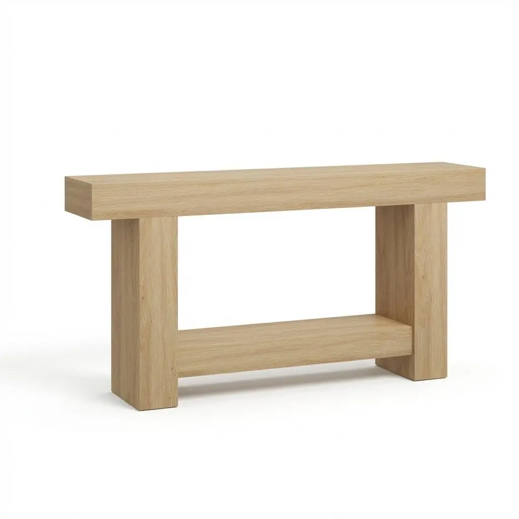 Garvee Farmhouse Console Tables in 47" and 63" Sizes with 2-Tier Open Storage Shelves, Ideal for Entryway, Living Room, Hallway, or Behind Sofa, Featuring Sturdy Wooden Construction in Brown, Grey, and Rustic Finishes