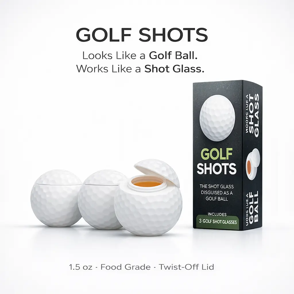 3PCS 1.5oz Golf Ball Shot Glasses - Novelty Drinkware with Lids, Ideal Gift for Golf Enthusiasts, Family and Friends Best Father's Day Gift 2026, Glass Cups, Drinking Glasses