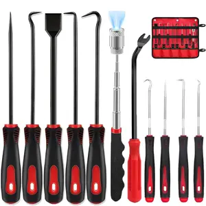 11Pcs Long Magnetic Telescoping Tool Kit, Precision Scraper Gasket Scraping Hose Removal and Fastener Remover Set Perfect for Automotive and Electronic Tools