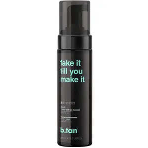 b.tan Dark Self Tanner Mousse | Fake It Till You Make It - Best 1 Hour Express Sunless Tanning Foam, Gold Bronzing Glow, Face & Body, No Fake Tan Smell, 6.7 Fl Oz