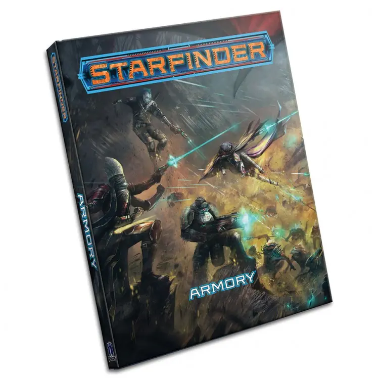 Paizo PZO7108 Starfinder Armory Hardcover Book - Roleplaying Game Companion for Starfinder Fans, with Adventuring Gear, Futuristic Equipment, Magic Items, Technological Items, Character Class Details, Inventive Gadgets, Starfinder Roleplaying Game Fans