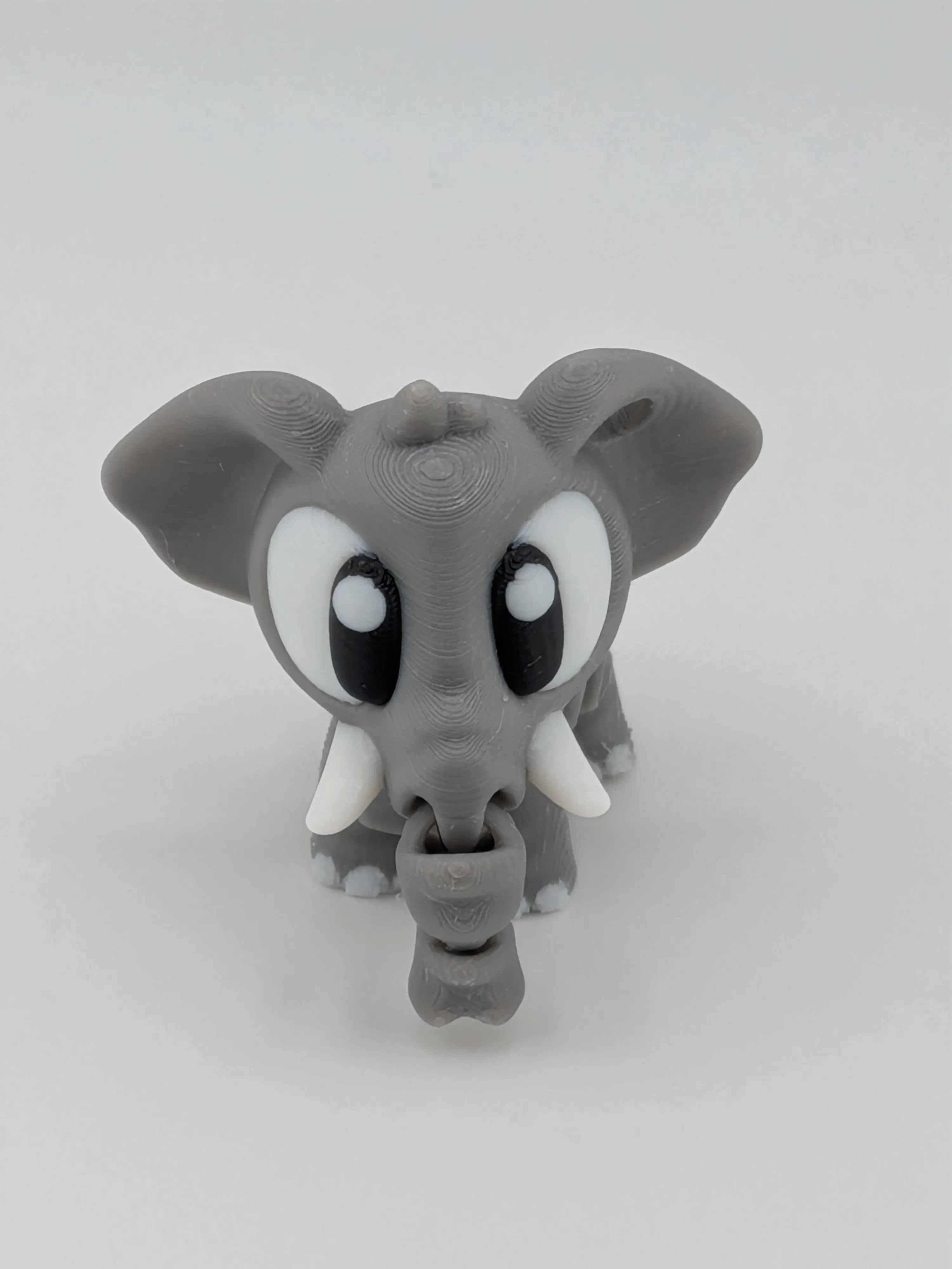 🐘🍼 Mini Flexi-Elephant Keychain Buddy! ✨ 2.6" Trunk Buddy with Tiny Baby Elephant 🎒🔑