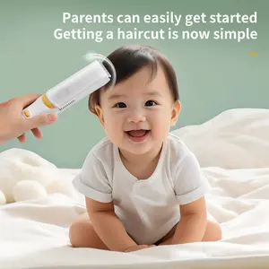Baby Hair Clipper with Vacuum Suction, Quiet Cordless Electric Haircut Kit for Kids & Toddlers, 3 Speed Settings, 50 Mins Runtime