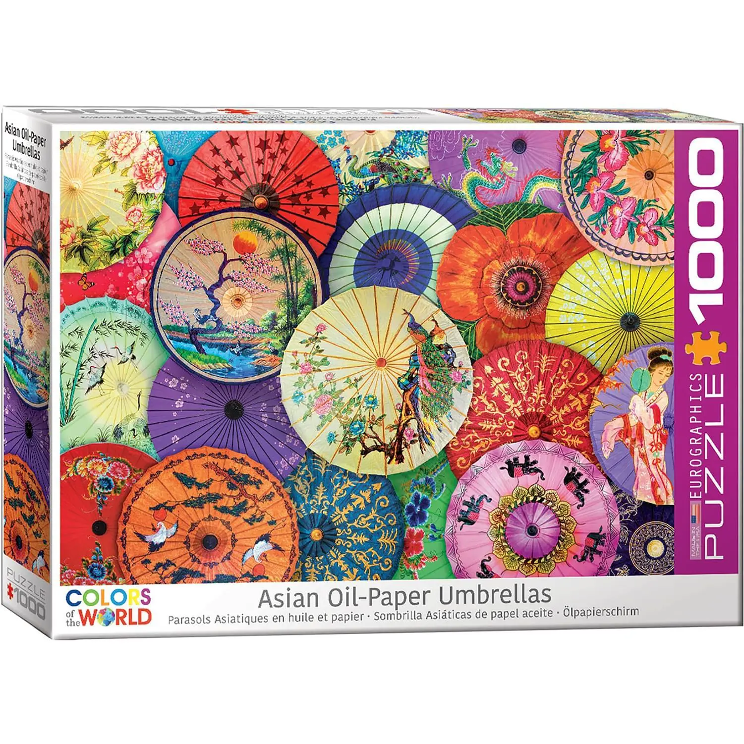 1000-Piece Asian Oil Paper Umbrella Jigsaw Set - Puzzle Game, Creative Puzzle, Ages 12+ Brain Teaser, Eurographics Board Game for Toys & Hobbies Leisure Activity
