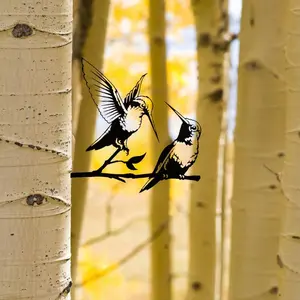 Hummingbird Design Garden Statue, Exquisite Garden Art for Backyards & Trees, Whimsical Outdoor Decor to Elevate Your Landscape