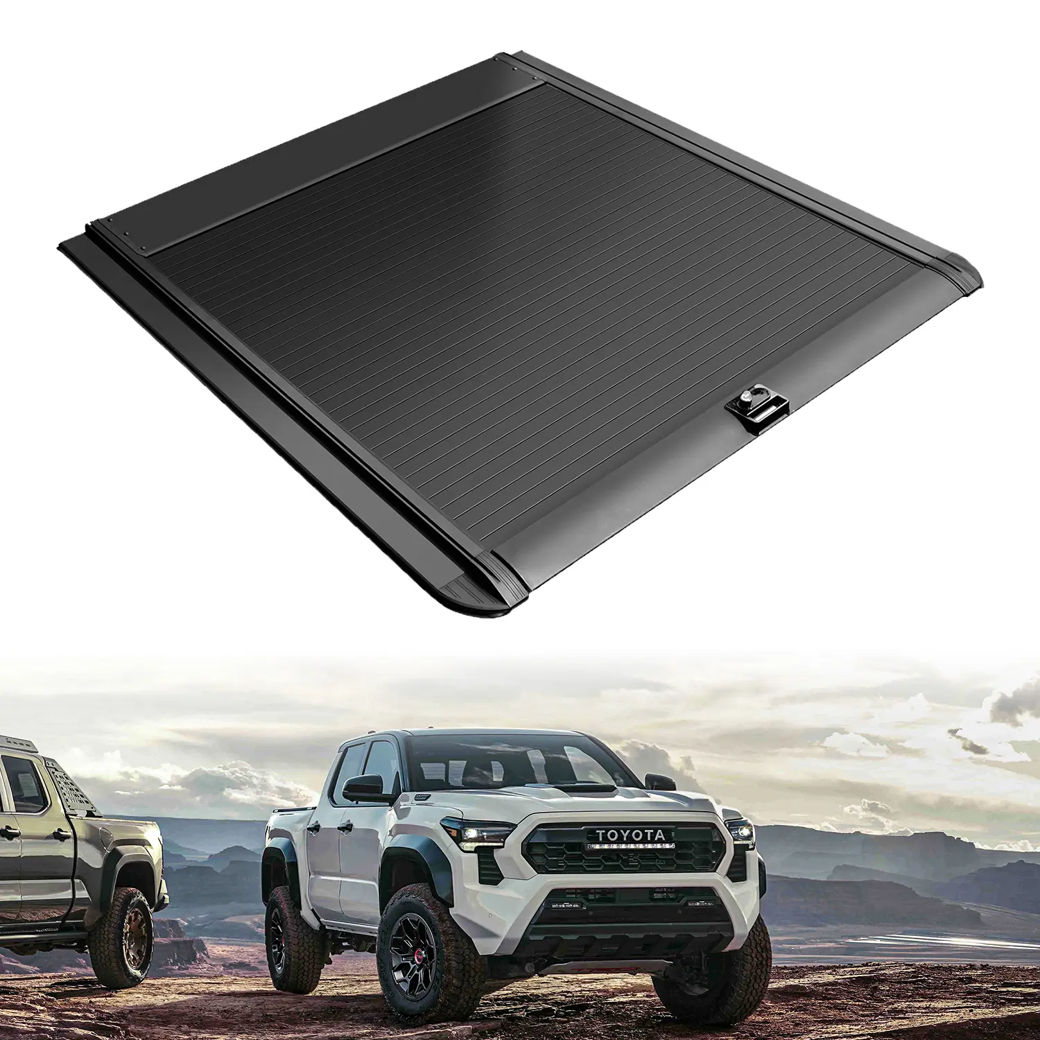 Retractable Truck Bed Tonneau Cover for 2016 2017 2018 2019 2020 2021 2022 2023 2024 2025 2026 Toyota Tacoma (5'/60") Truck Bed Cover Key Lock