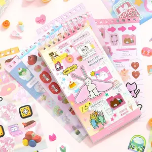 2 styles 40 Sheets Korean INS Cartoon Sticker Book – Cute Aesthetic Stickers for Journaling, Scrapbooking & DIY Crafts,TikTokShopJumpstartSale