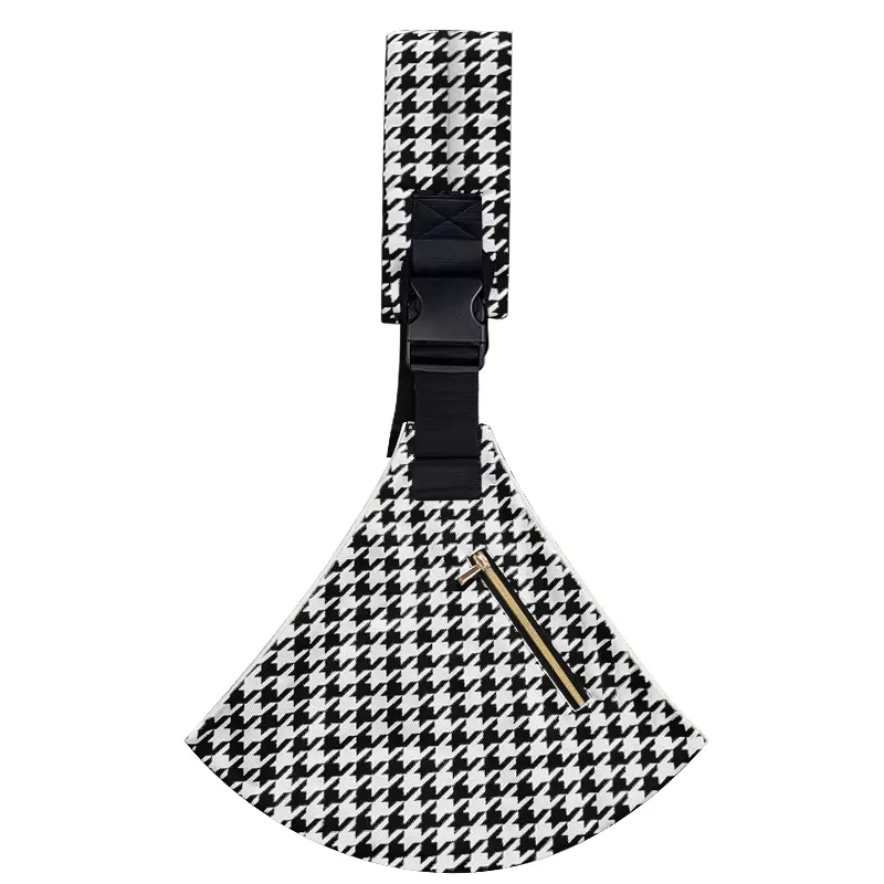 Houndstooth-Black&White-Zipper