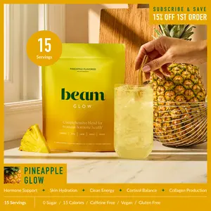 Limited Edition Beam Glow Women’s Superblend — 15 Single-Serve Packets for Hormone Balance, Skin, Hair & Nail Support (Limited Edition Flavors, Vegan, Caffeine-Free)