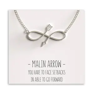 Malin Infinity Arrow Necklace – Silver