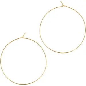Thin Gold Hoop Earrings for Women - Hypoallergenic Lightweight Gold Hoop Earrings Dainty - Large