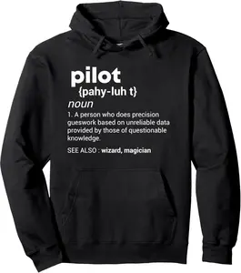 Funny Pilot Definition design Airplane Jet Aviation Graphic Pullover Hoodie