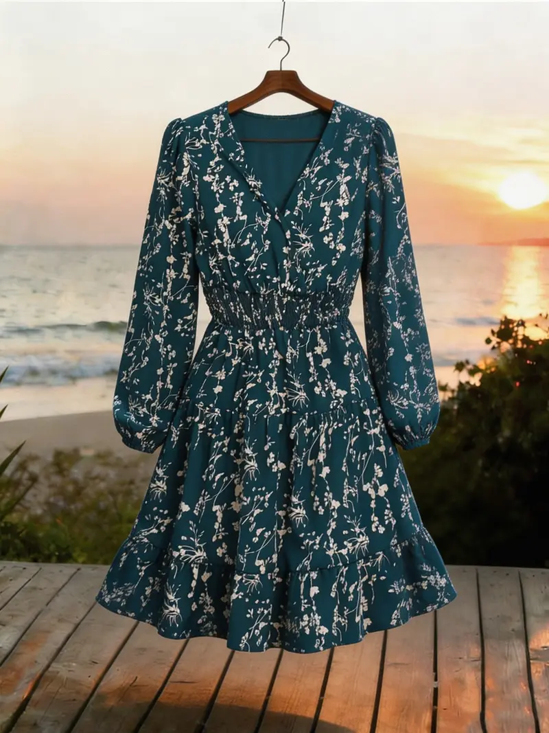 motel rocks green floral dress MOTEL ROCKS NOSITA MIDI DRESS IN PRETTY PETAL GREEN – She Selected main image 1