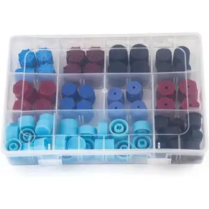 77PCs Car Auto R134a AC System Valve Core Dust Caps Set Air Seal Air Conditioning Valve Replacement Caps