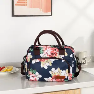 Durable Insulated Lunch Box for Men & Women, Leak-Proof Waterproof Cooler Lunch Bag with 4 Pockets, Adjustable Strap for Work, Picnic, and Travel, Waterproof Lunch Tote