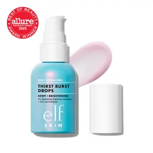e.l.f. Holy Hydration! Thirst Burst Drops Brightening Serum with 1% Hydrating Hibiscus Complex & 5% Niacinamide