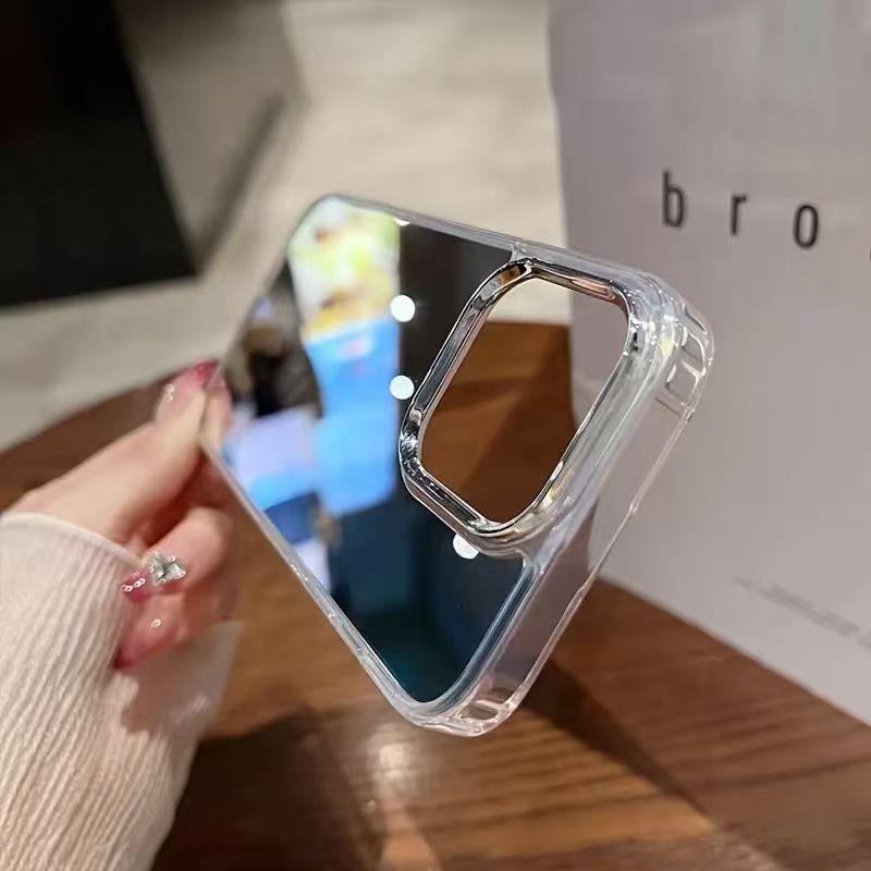 Makeup Mirror Phone Case for Women Men, Compatible with iphone 17promax 16, 15, 14, 13, 12, 11 Pro Max Pro Plus. Personalized Cute Mirror Makeup Phone Protective Cover Suitable for iphone, Shockproof Phone Case And Accessories.