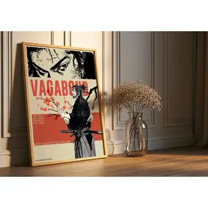 Vagabond Poster: Vintage Minimalist Anime Manga Art Print