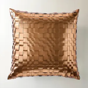 Z Gallerie Wren Metallic Woven Pillow 20" - Bronzed Copper Home Decorative Cushion Sofa Cushion Cover
