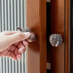 2pcs American Retro Wardrobe Door Handles, Creative Single Hole Pull Handle for Drawer, Tatami, Shoe Cabinet, Kitchen, Wine Cabinet