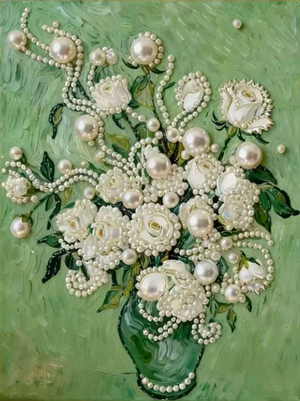 Shining Pearl DIY Art Painting - Easy for beginners, a exquisite handcrafted light luxury choice, elegant finished piece that brings artistic flair to your home space