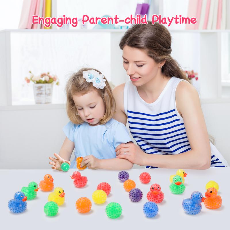 22/30/46PCS 22PCS Stress Ball for Kids, Cute Duck Stress Ball Multicolor Squeeze Balls Stress Relief Fidget Toys Ease Anxiety Sensory Stress Balls School Goody Bag Stuffers Party Favor Gifts Toy Boys Girls
