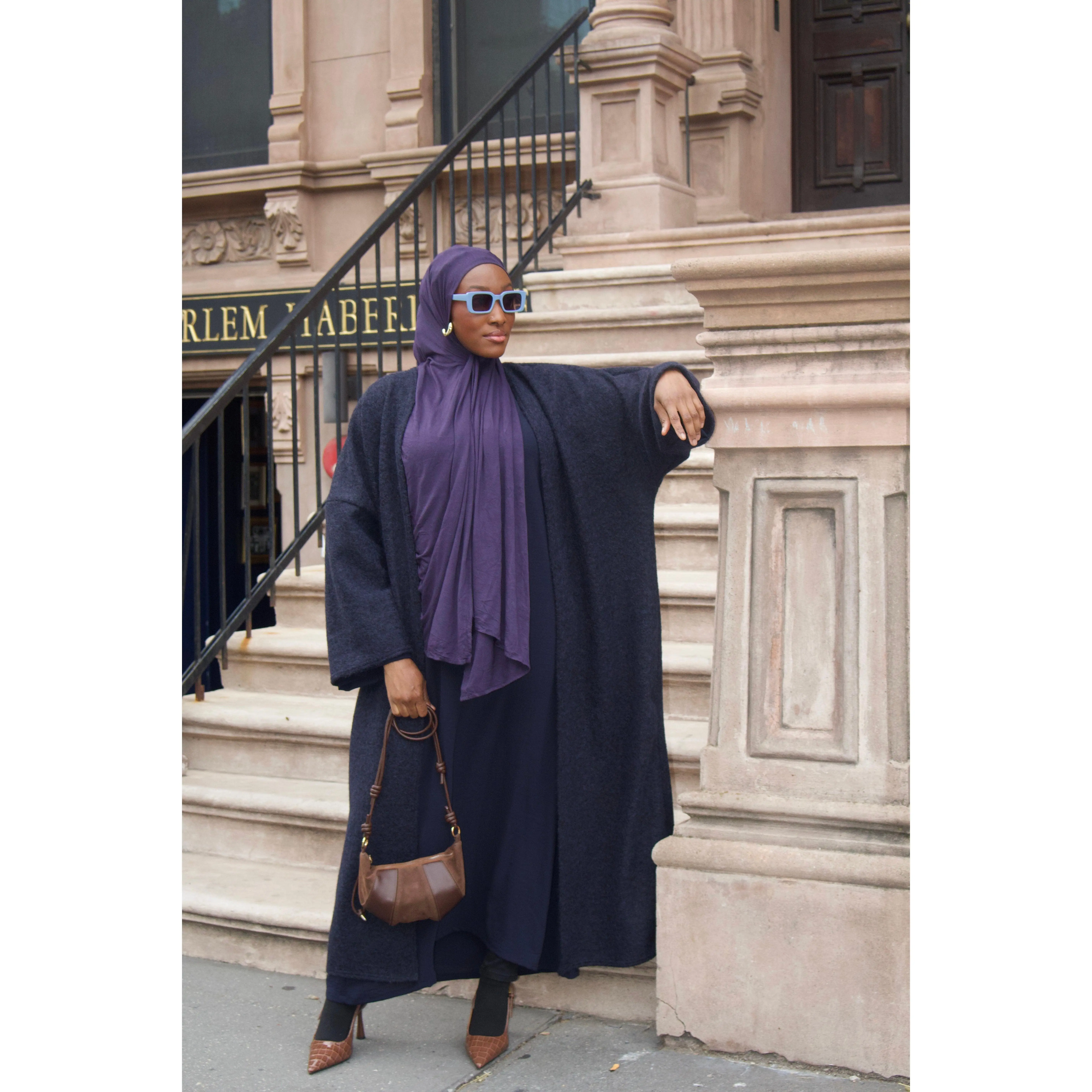 Abaya Coat- Navy Blue