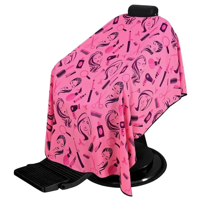 Regale Professional Salon & Barber Cape, Water-Resistant & Hair-Repellent, Lightweight with Adjustable Snap Closure, 65" x 54" - Pink Beauty Design, Barber Supplies, Salon Supplies