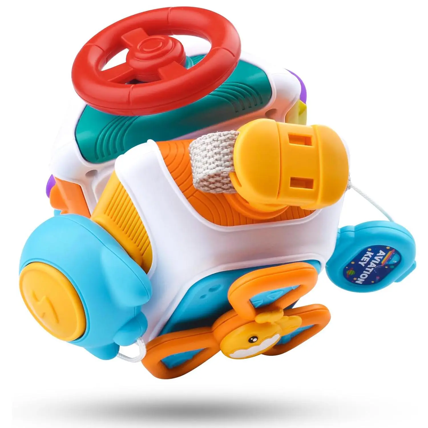 10 in 1 Baby Busy Board Cube, Montessori Sensory Toy, Infant Carseat Plane Travel, Kid Education Learning Activity Toys, Birthday Gift, Preschool Busy