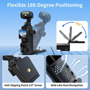 Dji Pocket 3 Multi-Functional Quick Release Extension Arm, Multiple Interface Cold Shoe Mount, Magnetic Base, Adjustable Single Axis