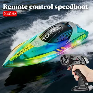 A 20 km/h Wi-Fi remote control boat, equipped with a fashionable and practical remote control, high-speed motor and safety lights, is the perfect gift for birthdays, Halloween and Christmas.