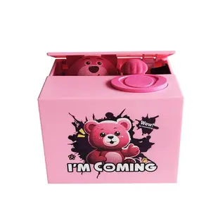 Funny Money Box Bear, Decorative Piggy Bank, Creative Decorative Savings Jar, Cute Cartoon Gift, Holiday Birthday Present, Portable Small Gift