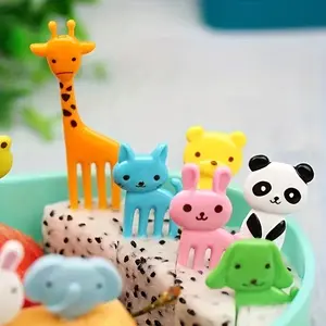 42pcs Random Color Cute Animal Themed Bento Box Accessory Set - Tableware with Mini Fruit & Cake Forks, Portable Ketchup & Honey Squeeze Bottles, Lunch Box for Party Supplies & Gifts
