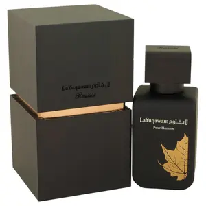 Rasasi La Yuqawam Pour Homme Eau de Parfum, Aromatic Woody Fragrance with Saffron and Raspberry Notes, 2.5 fl oz Spray
