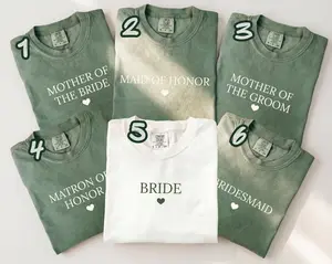 Comfort Colors Wedding Party Bachelorette T-Shirt, Bridesmaid Proposal Gift, Maid of Honor Tee, Matching Wedding Shirt, Wedding Party Bachelorette Shirt, Trendy Bride Shirt, Full Size, Full Color