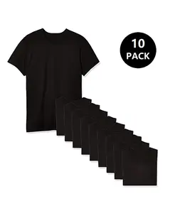 10-Pack Classic Mens T-Shirts - Short Sleeve Crew Neck Plain Novelty T Shirt for Men, Men's Moisture Wicking Cotton Crew Tee Undershirts