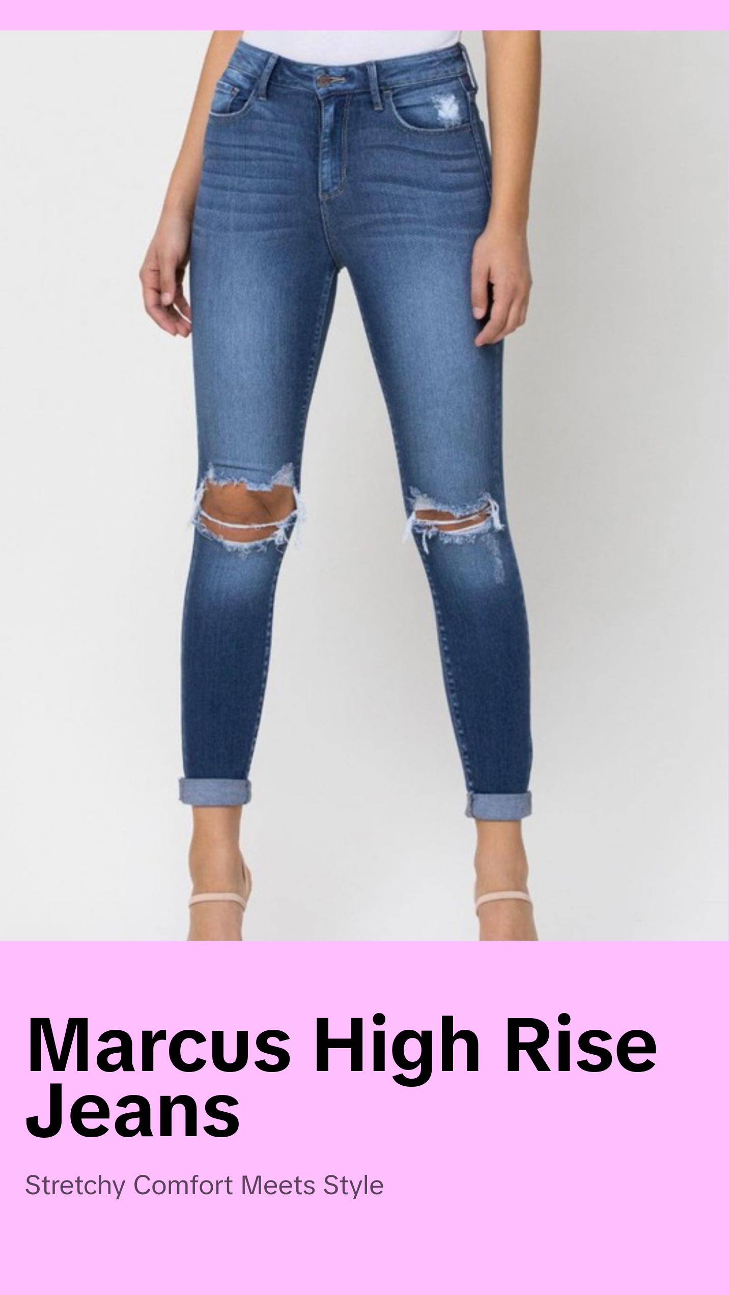 Marcus High Rise Skinny Jeans (Medium Denim)